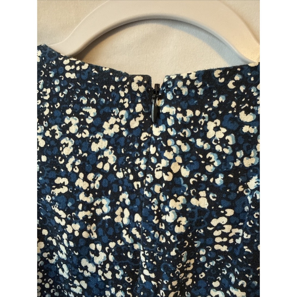Gap Linen Cotton Fit & Flare Blue Floral Sleeveless Dress Women's 4 Cottagecore - Picture 6 of 12